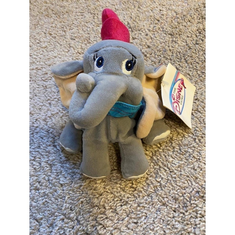 Disney Store Dumbo Hang & Tush Tag Elephant Plush Stuffed Animal SKU3